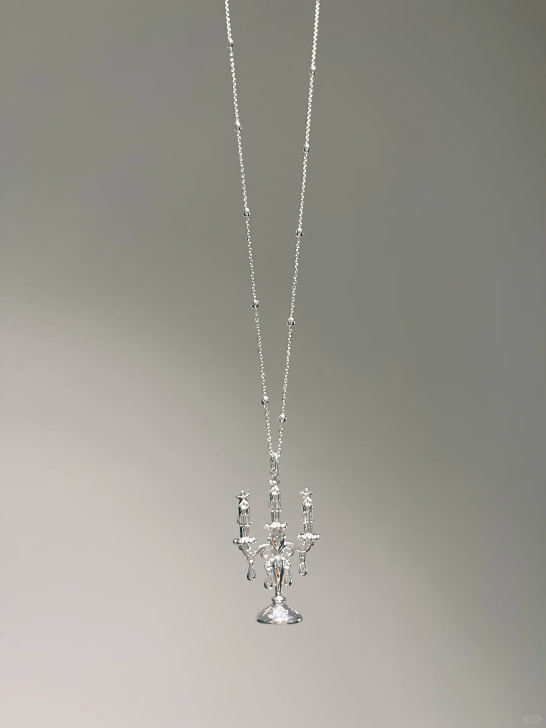 Vintage Silber Kerzenständer Stern Halskette