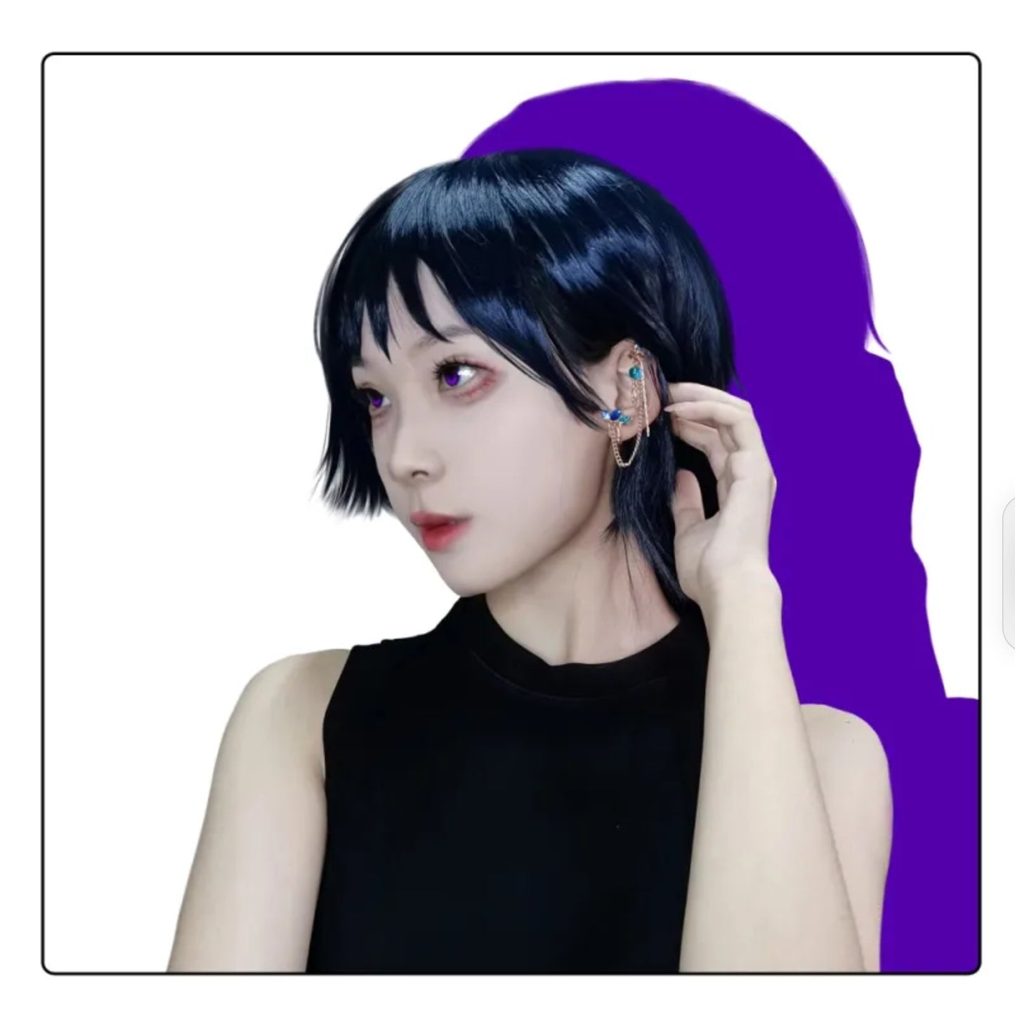 Wanderer Designer Blauer Scaramouche Genshin Impact Ohrring