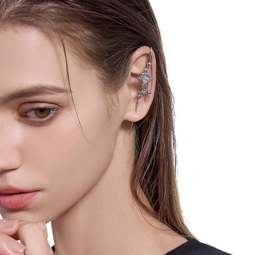 Y2K Designer-Sternschwert-Ohrring aus Metall (einzeln)