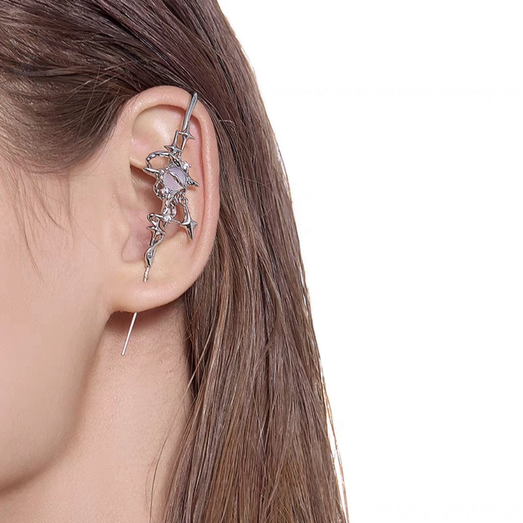 Y2K Designer-Sternschwert-Ohrring aus Metall (einzeln)