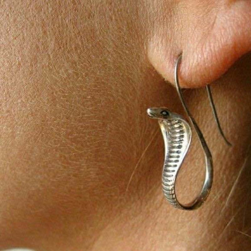 Cute Designer Little Snake Metal Earwire