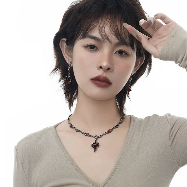 Gothic Style Blutiger Stern Vintage Ohrstecker