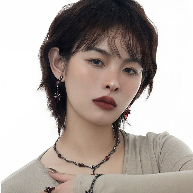 Gothic Style Blutiger Stern Vintage Ohrstecker