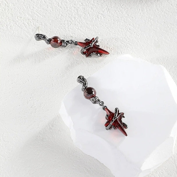 Gothic Style Blutiger Stern Vintage Ohrstecker