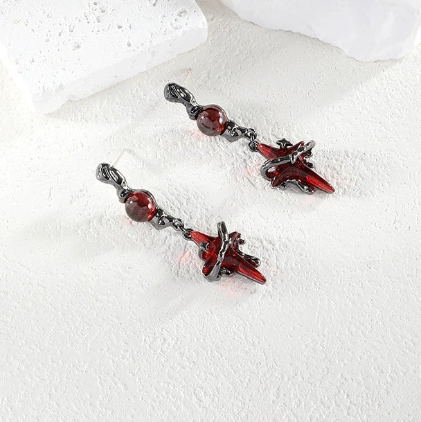 Gothic Style Blutiger Stern Vintage Ohrstecker