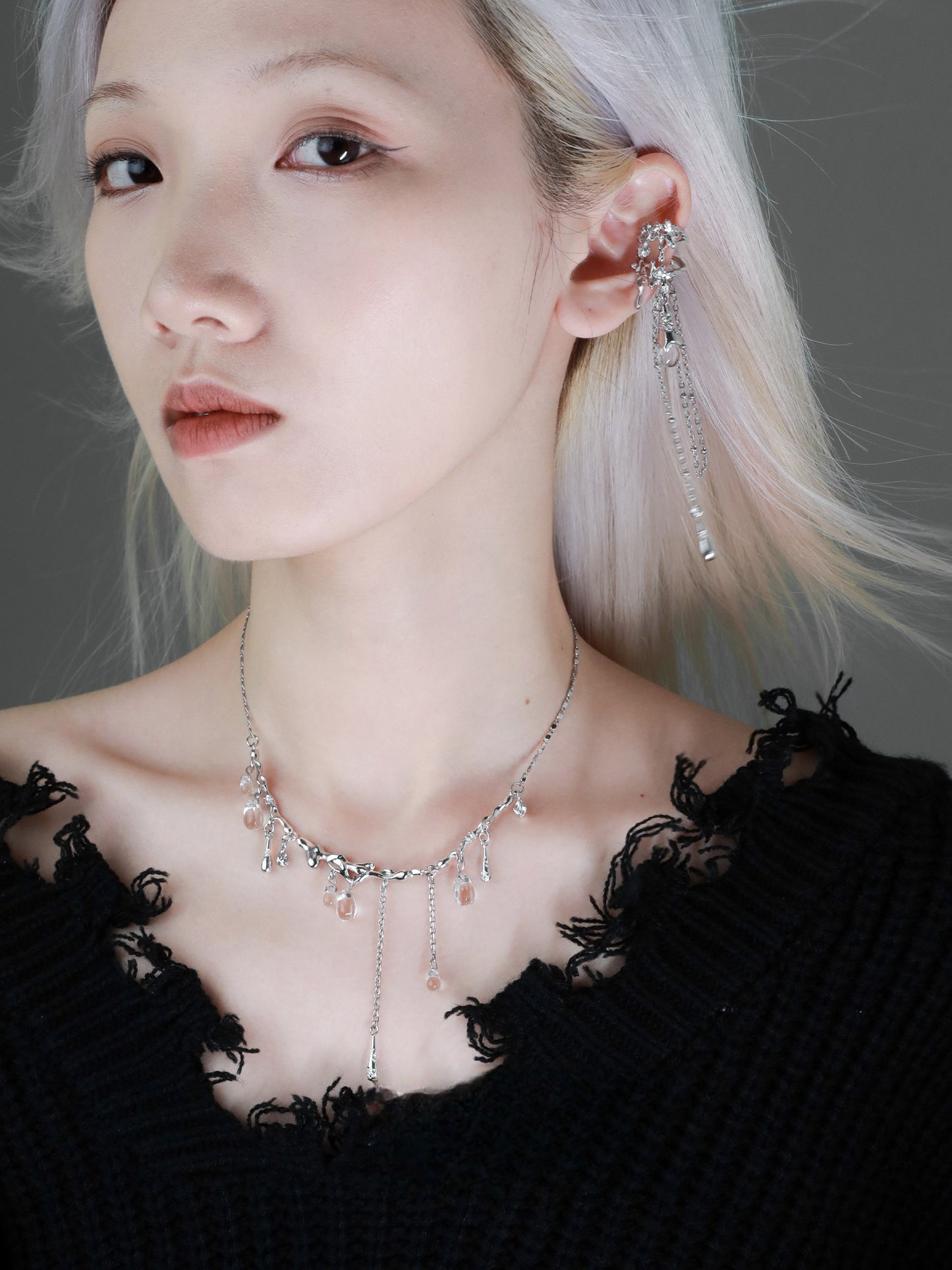 Designer Sweet Water-drop Tassel Ear Cuff