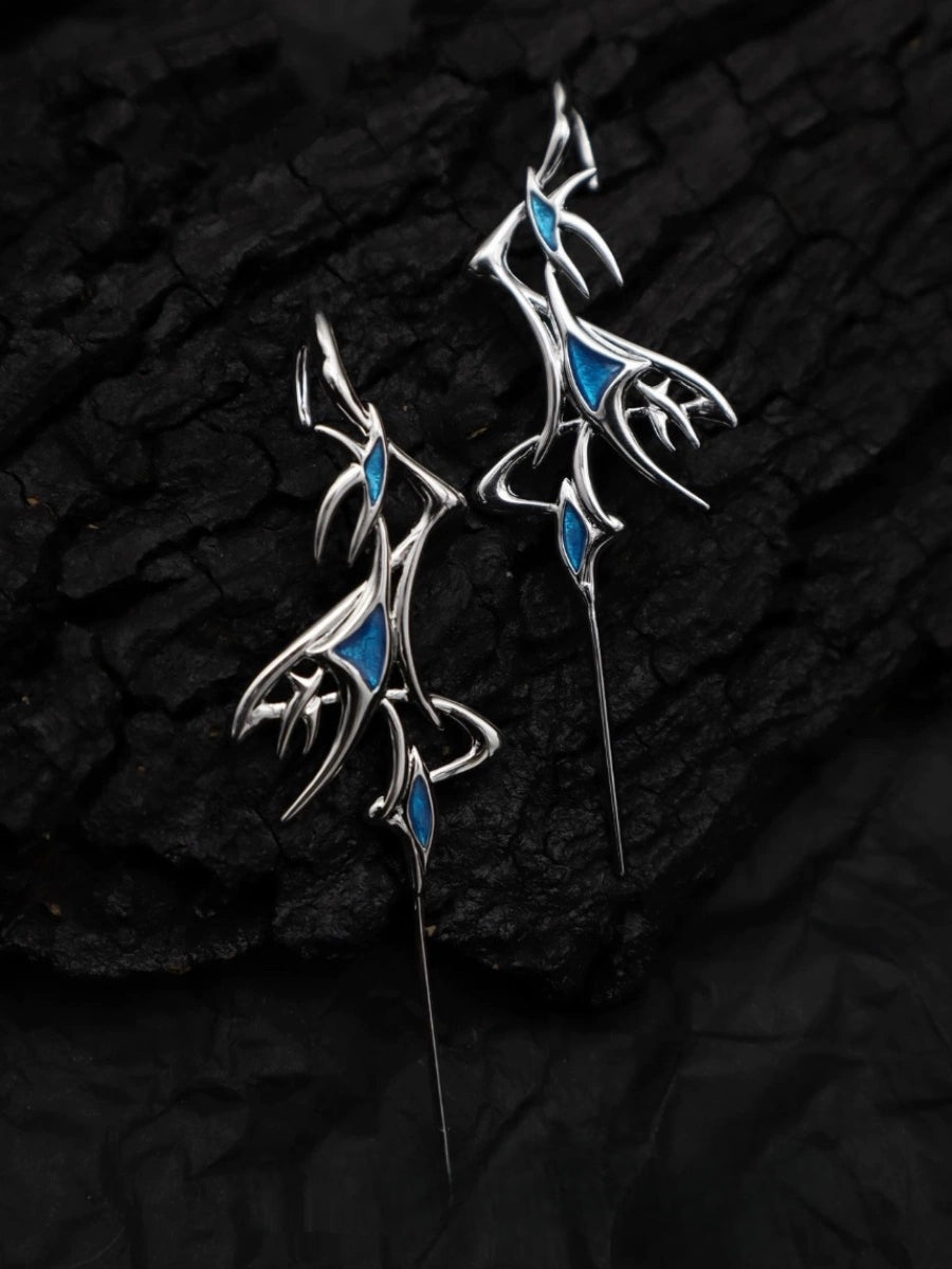 Designer Gothic Damen Ohrstecker aus Metall