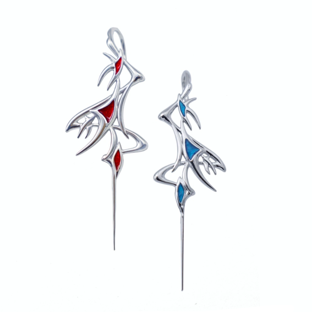 Designer Gothic Damen Ohrstecker aus Metall