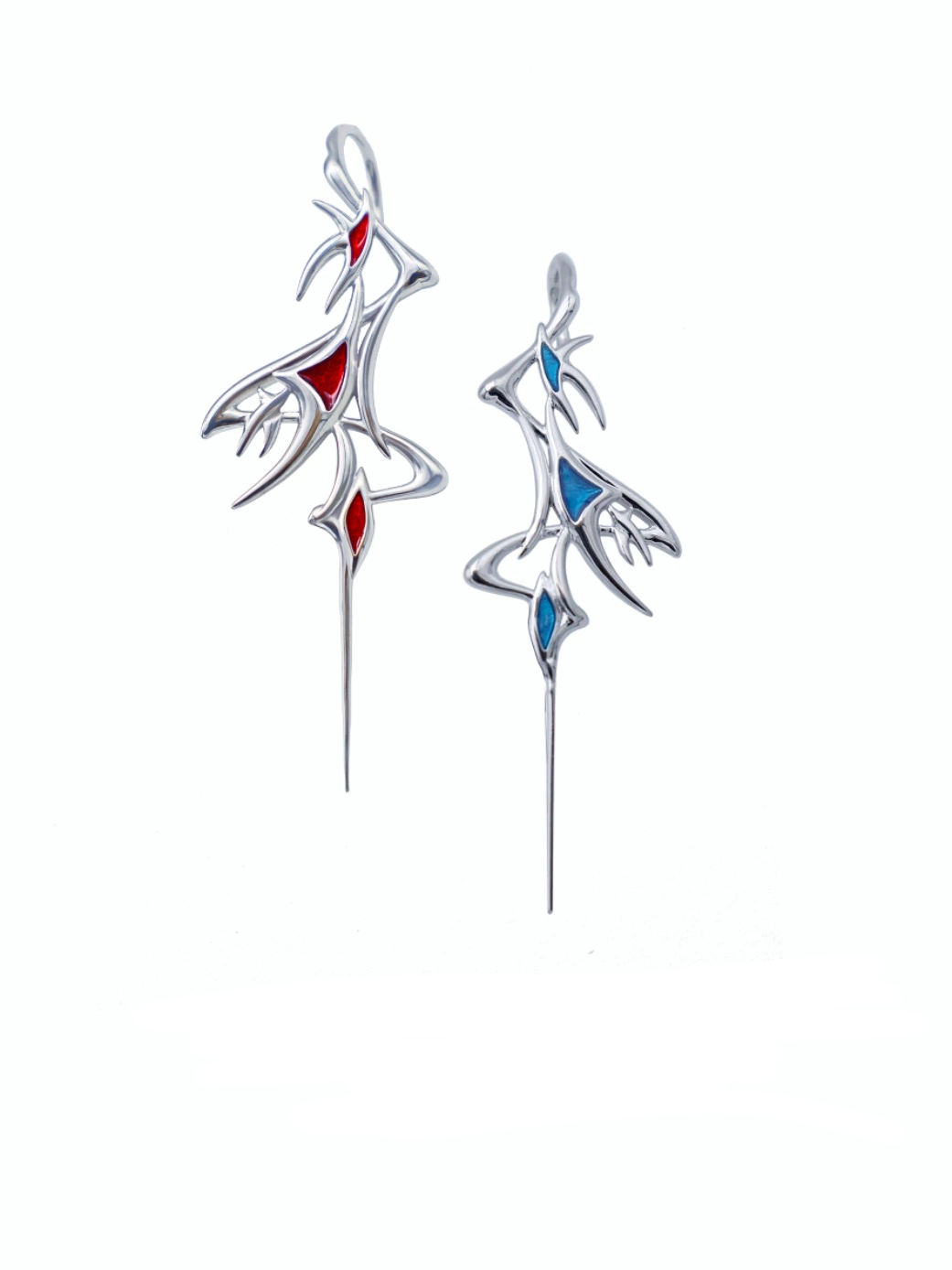 Designer Gothic Damen Ohrstecker aus Metall