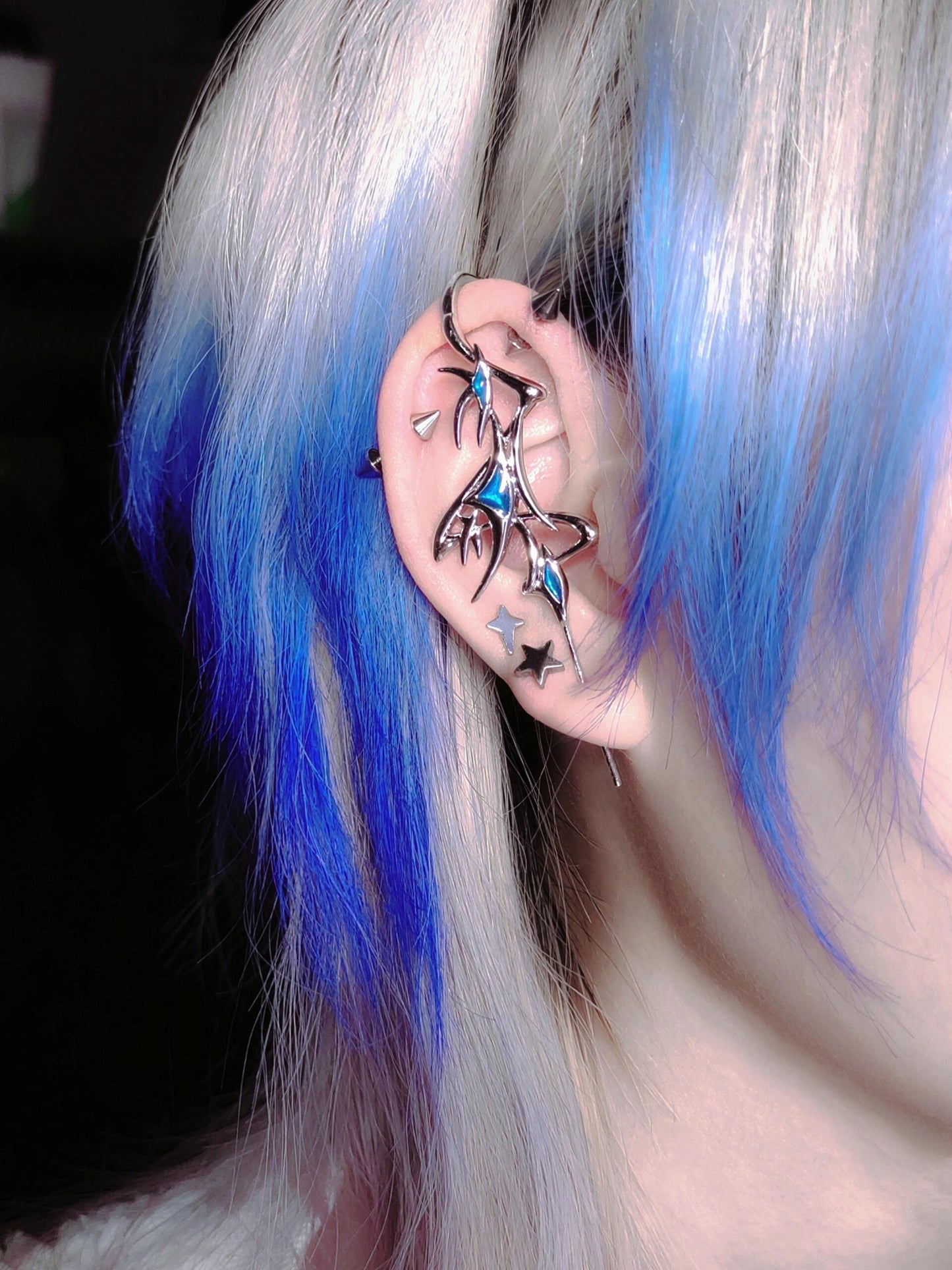 Designer Gothic Damen Ohrstecker aus Metall