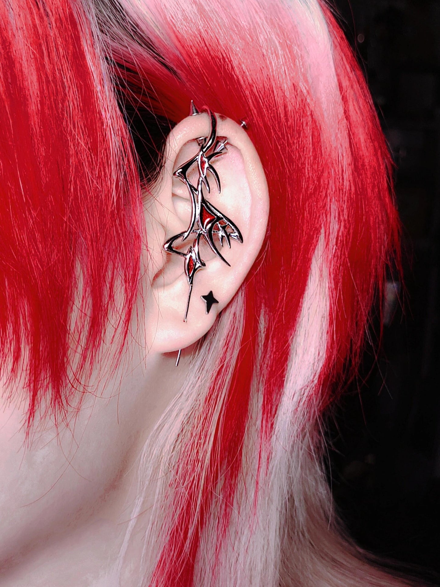 Designer Gothic Damen Ohrstecker aus Metall