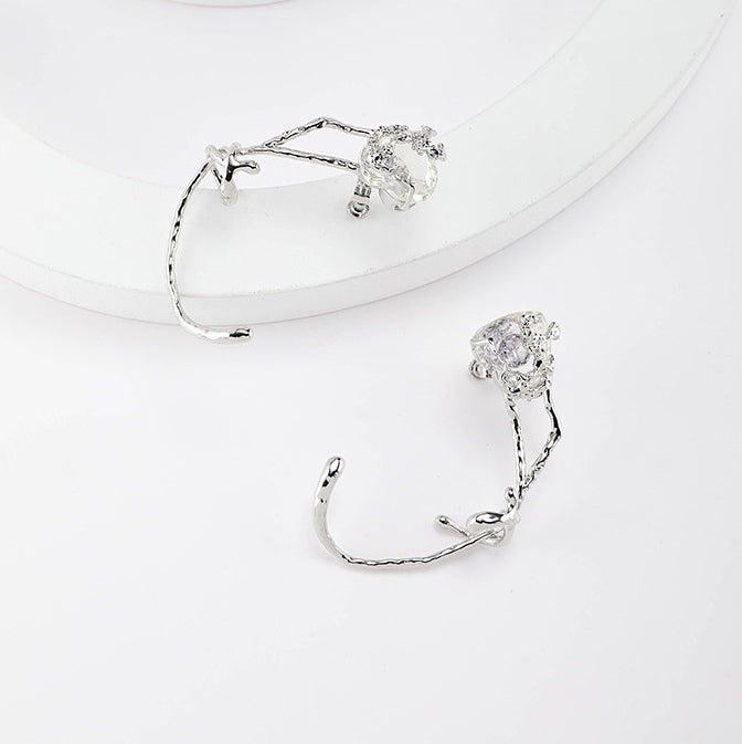 Süße Y2K Mädchen Lila Herz Ohr Manschette