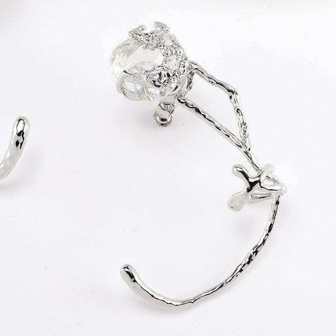 Süße Y2K Mädchen Lila Herz Ohr Manschette