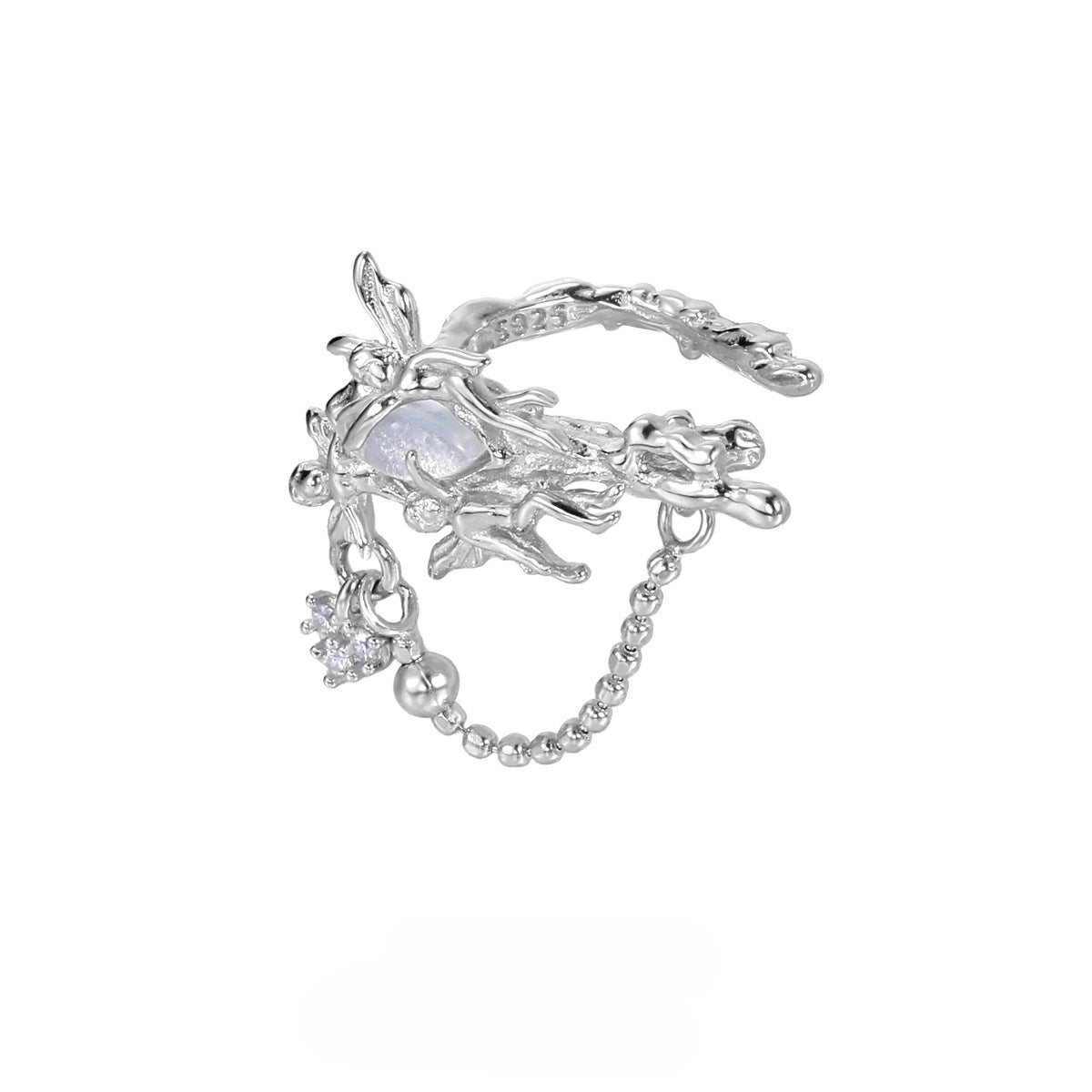 Schicke süße S925 Silber Opal Ohrringe