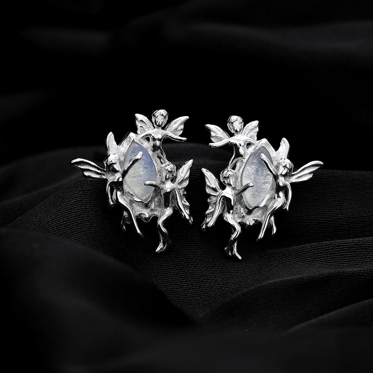 Schicke süße S925 Silber Opal Ohrringe