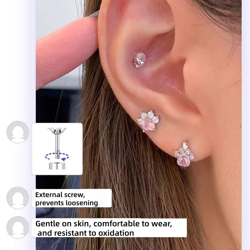 Adorable AFTG The Foxhole Court Paw Stud Earrings