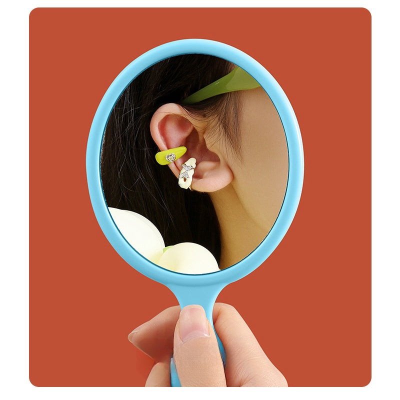 Y2K süßer glänzender Ohrclip in Zirkonia-Macaron-Farbe (einzeln)