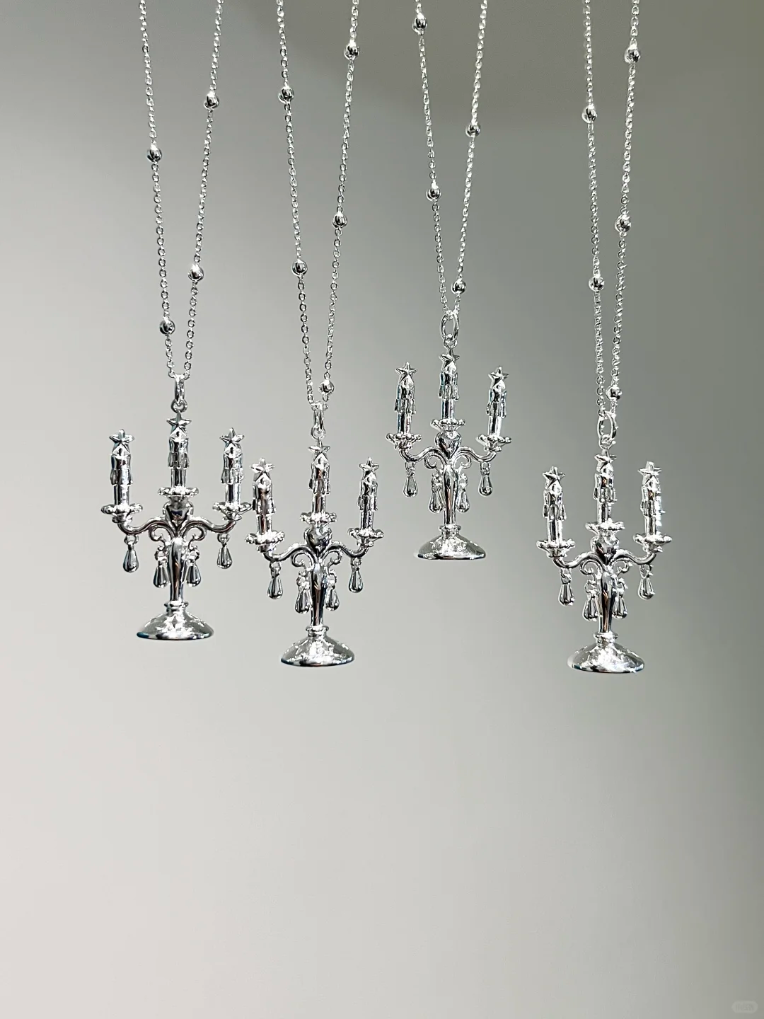 Vintage Silber Kerzenständer Stern Halskette