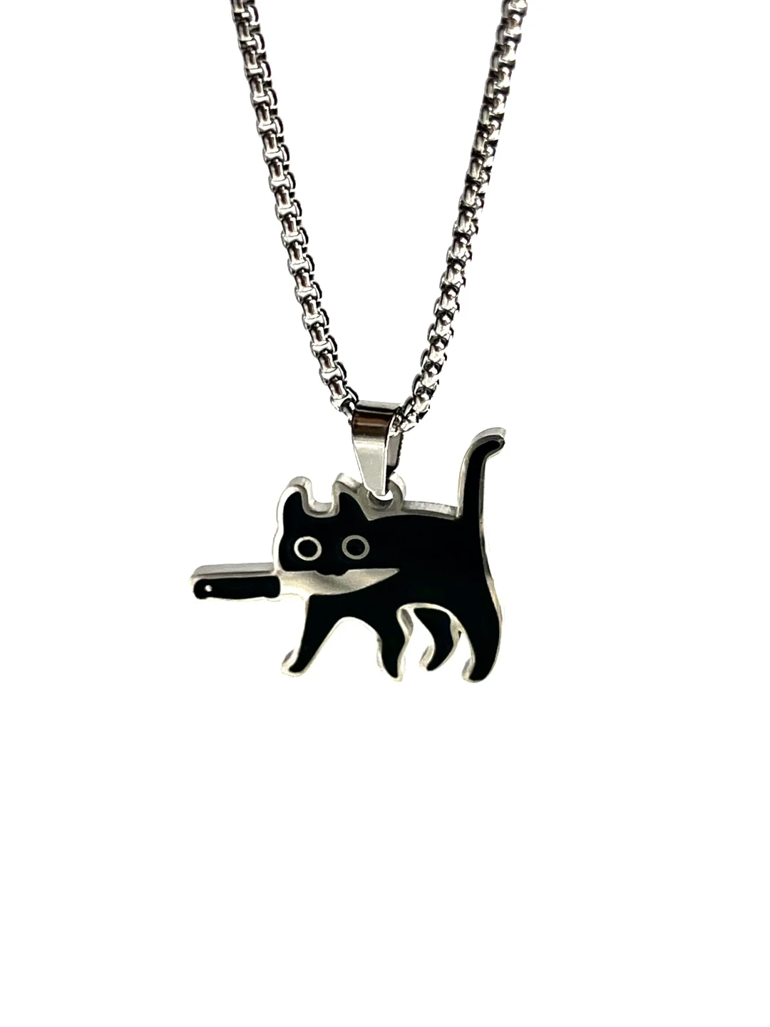 Katzenkiller Edelstahl Halskette