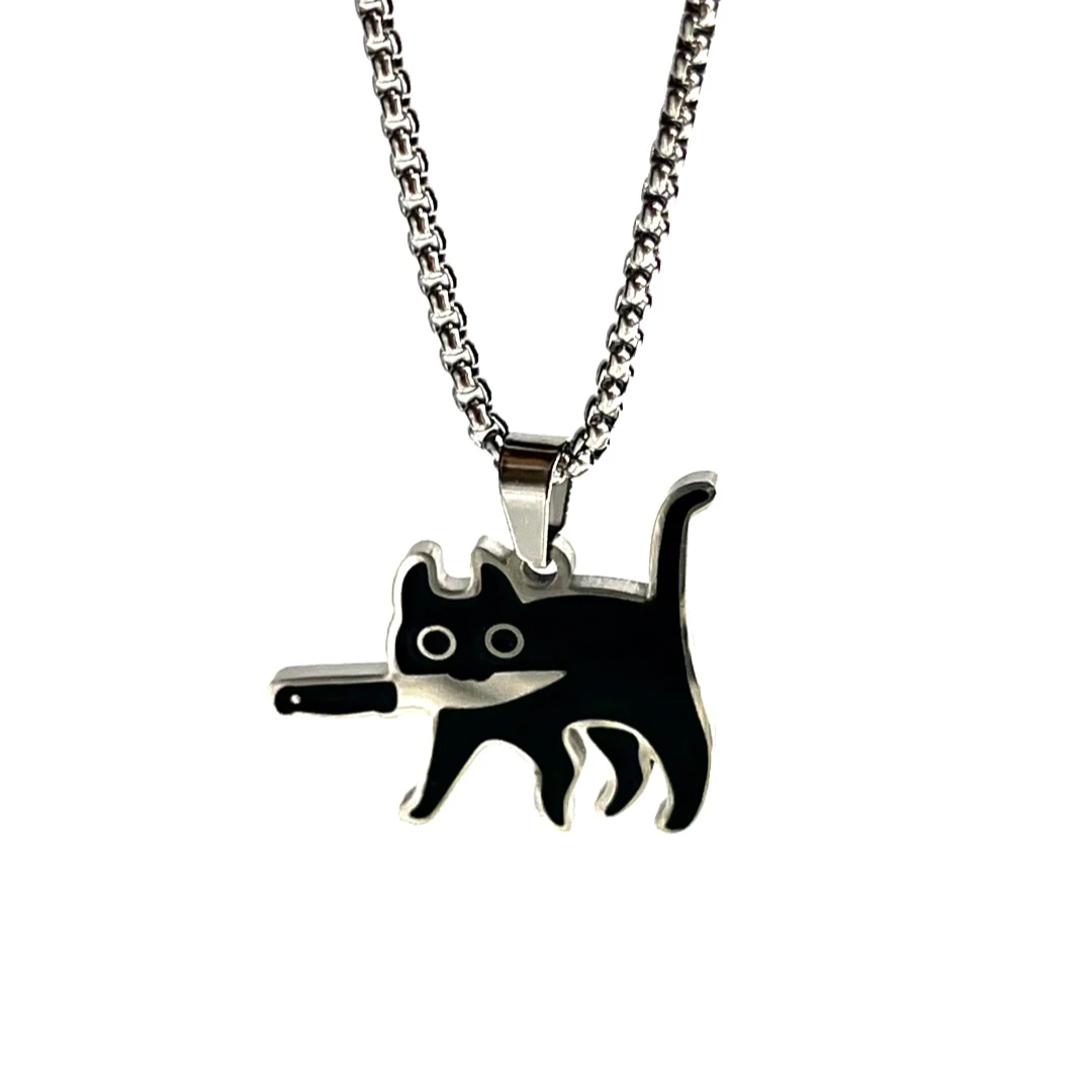 Katzenkiller Edelstahl Halskette