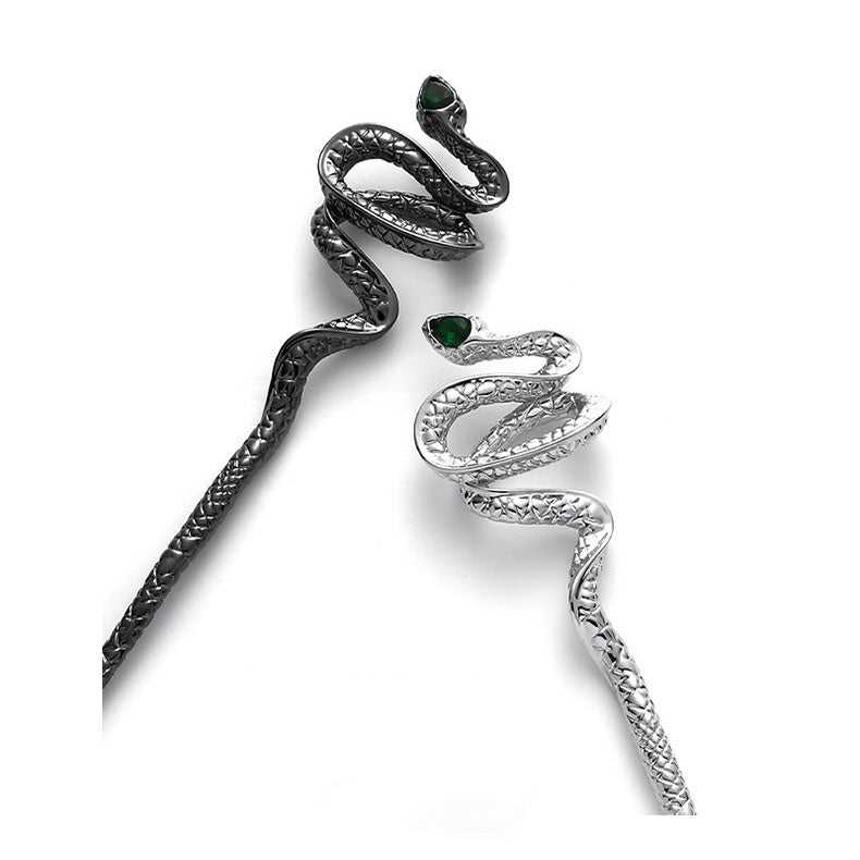 Y2K Damen Einzigartige flache Schlangenhaarnadel