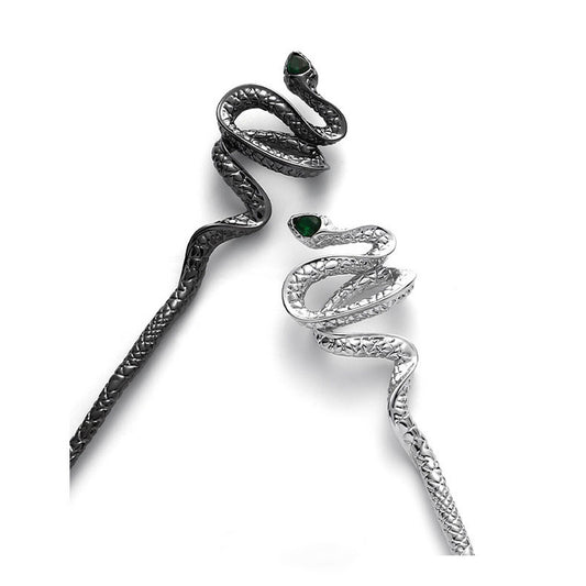 Y2K Damen Einzigartige flache Schlangenhaarnadel