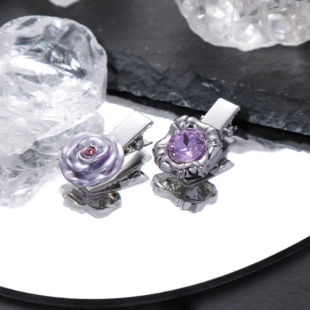 Y2K Spicy Girl Lila Haarspange aus Metall