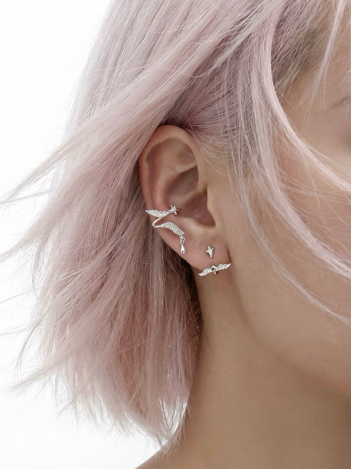 Sunday Ronbin Inspired Angel Wing Ear Cuff