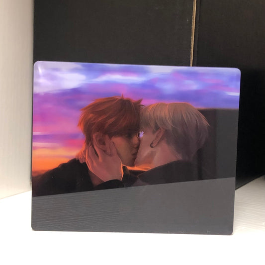 AFTG Andrew und Neil küssen sich Acrylblock