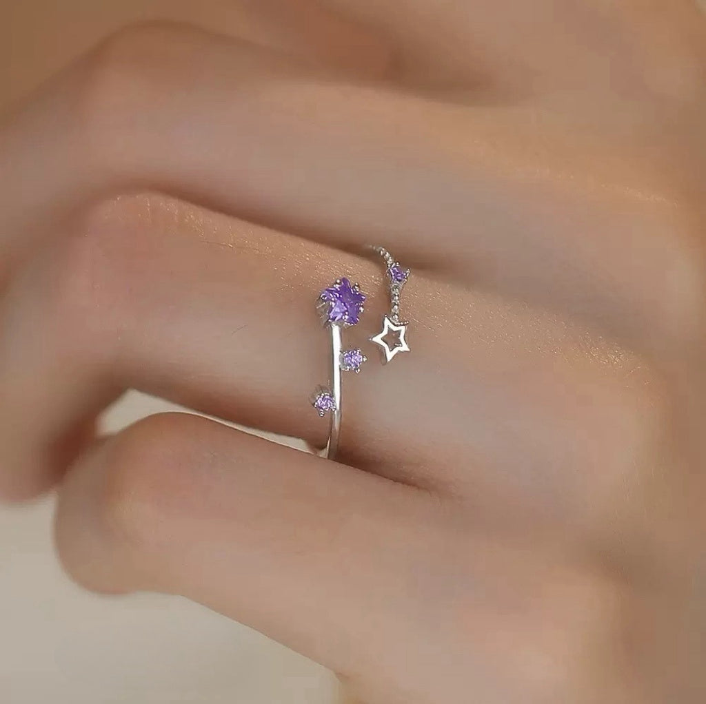 Romantic Shining Star Adjustable Rings