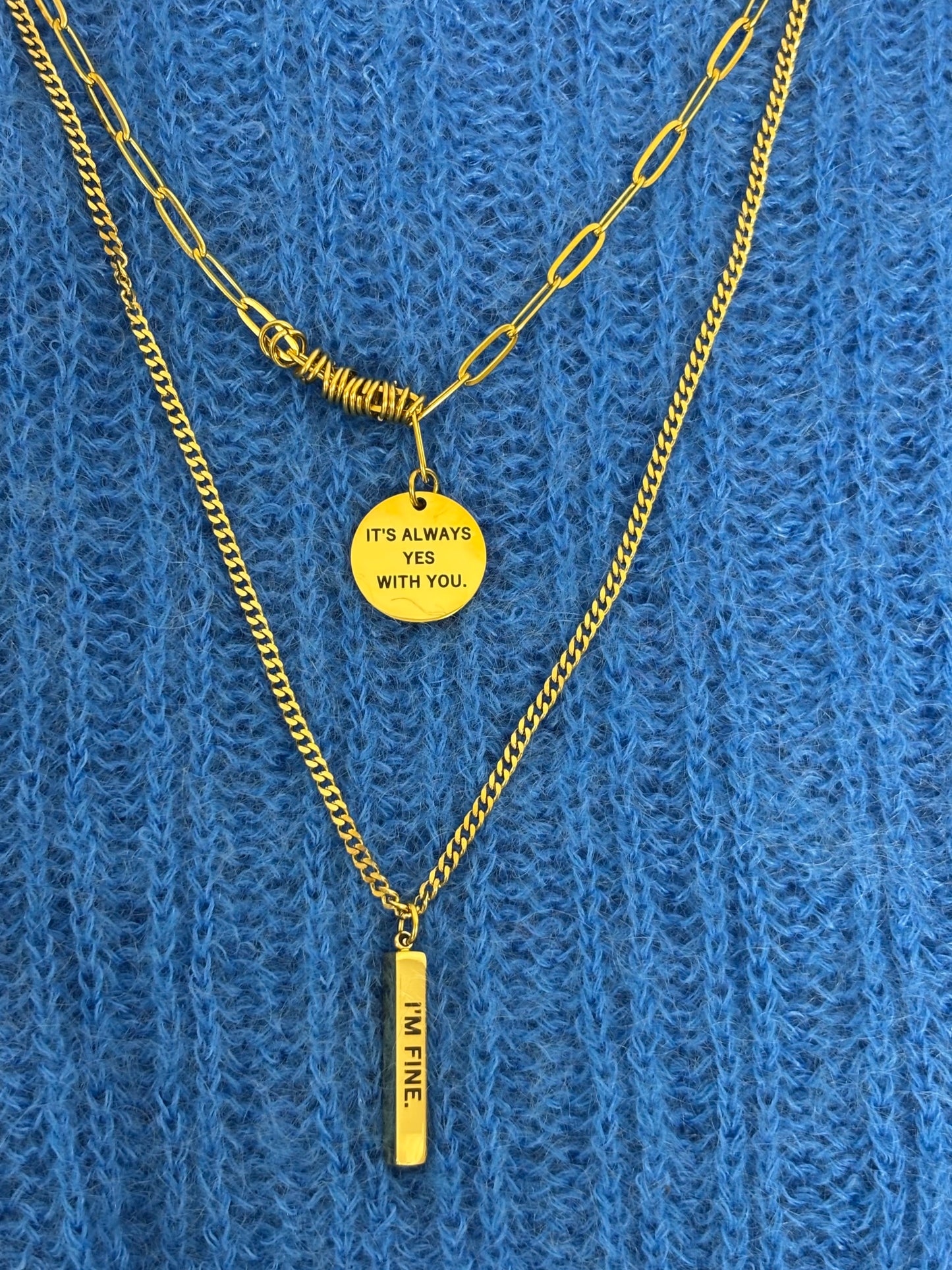 AFTG Neil Josten Double Layer Necklace