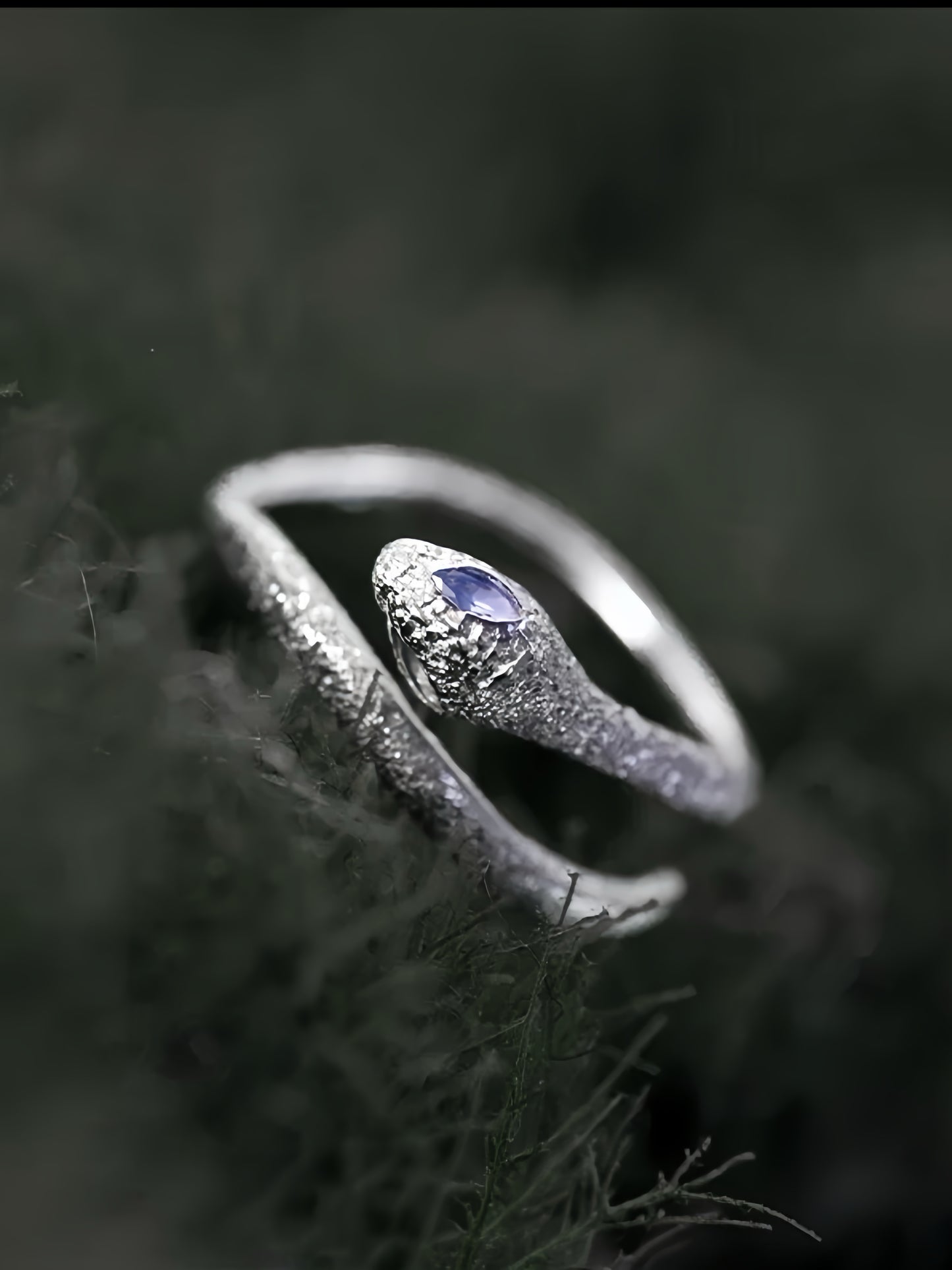 S925 Silver Designer Snake Adjustable Rings