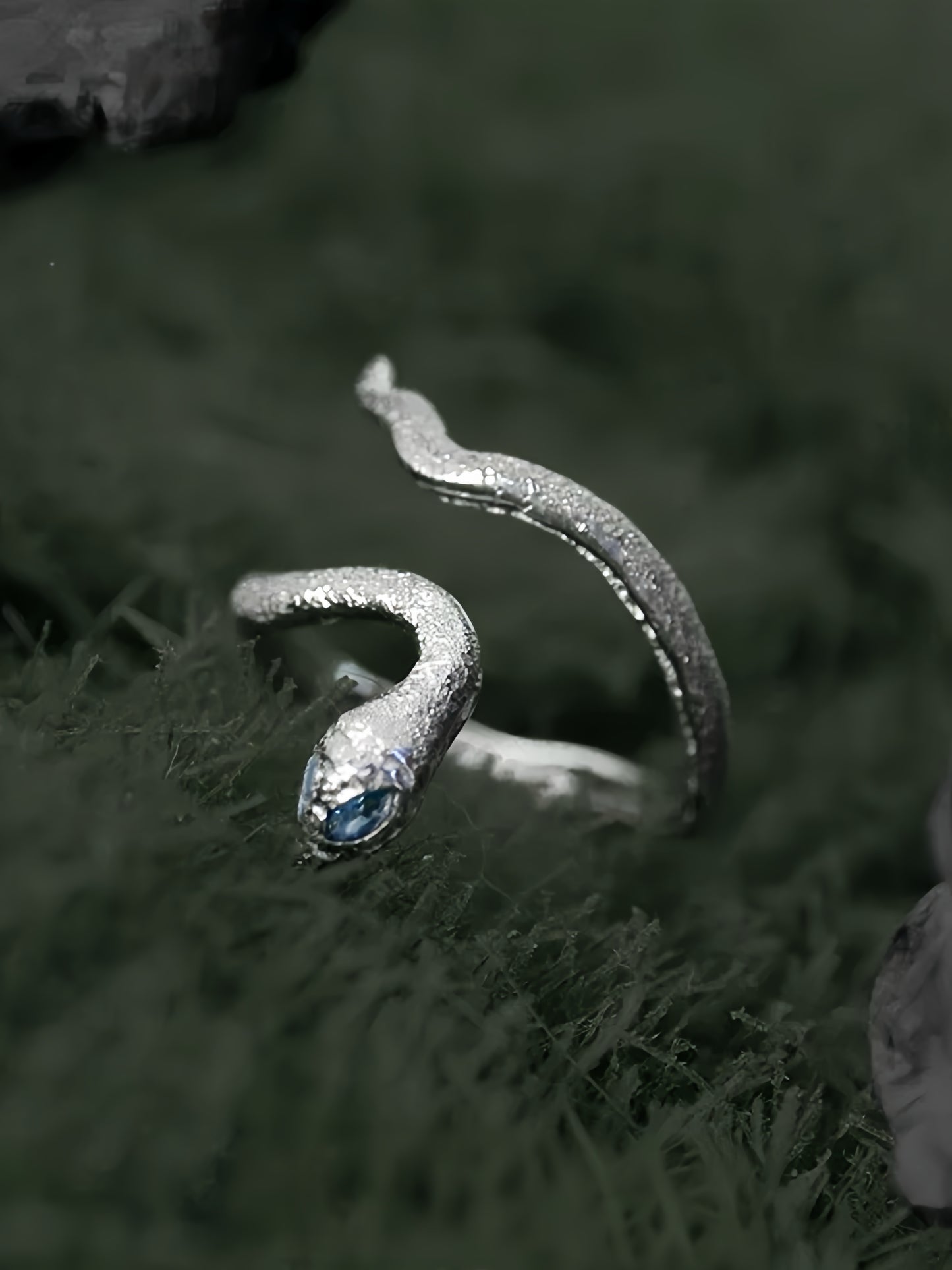 S925 Silver Designer Snake Adjustable Rings