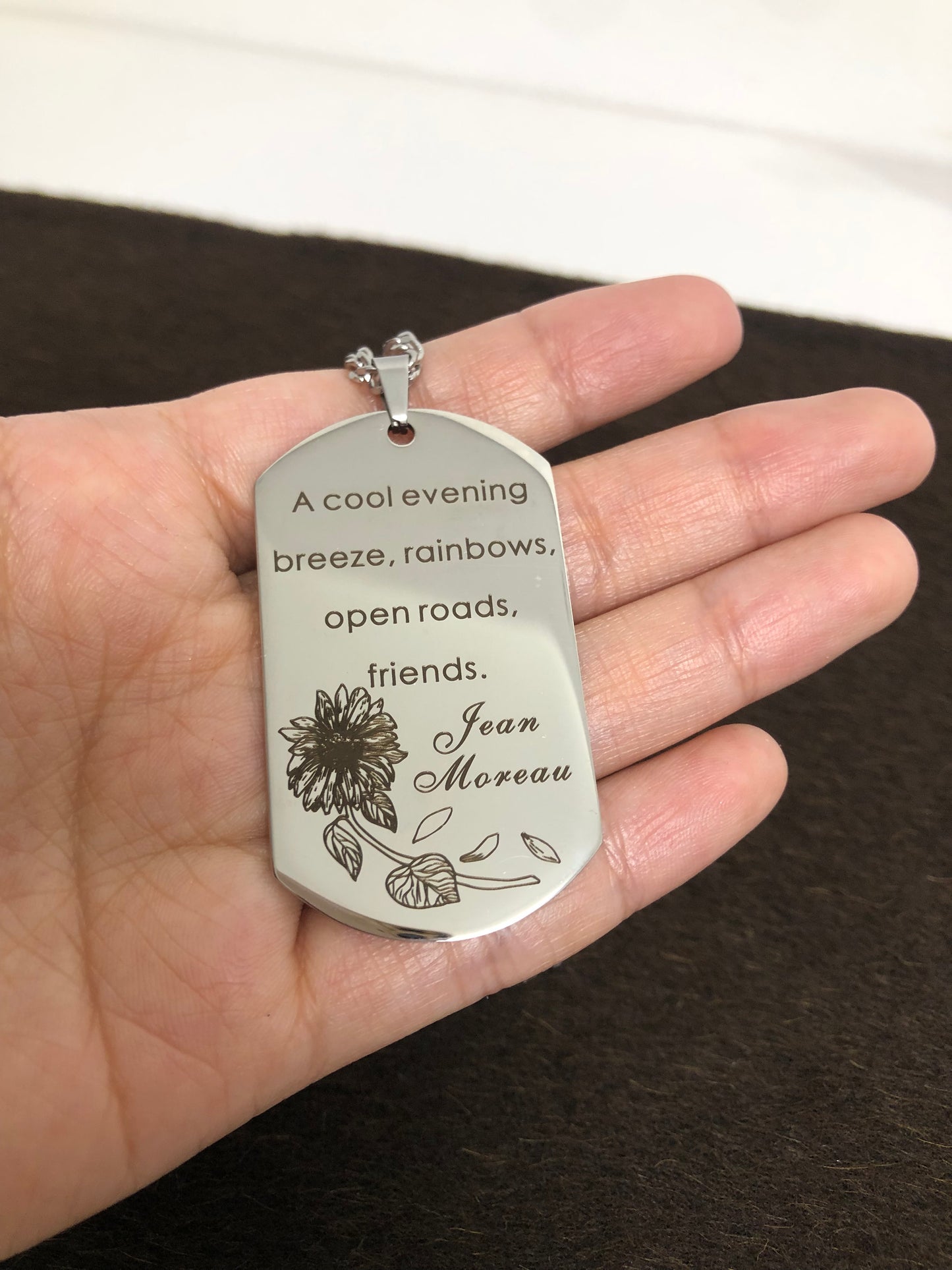 Jean Moreau Edelstahl Halskette