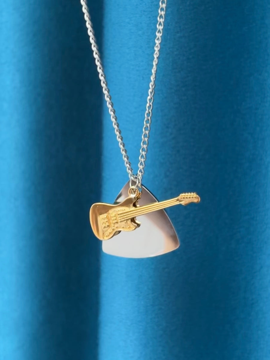 Chic Unisex Guitar Pick Necklace