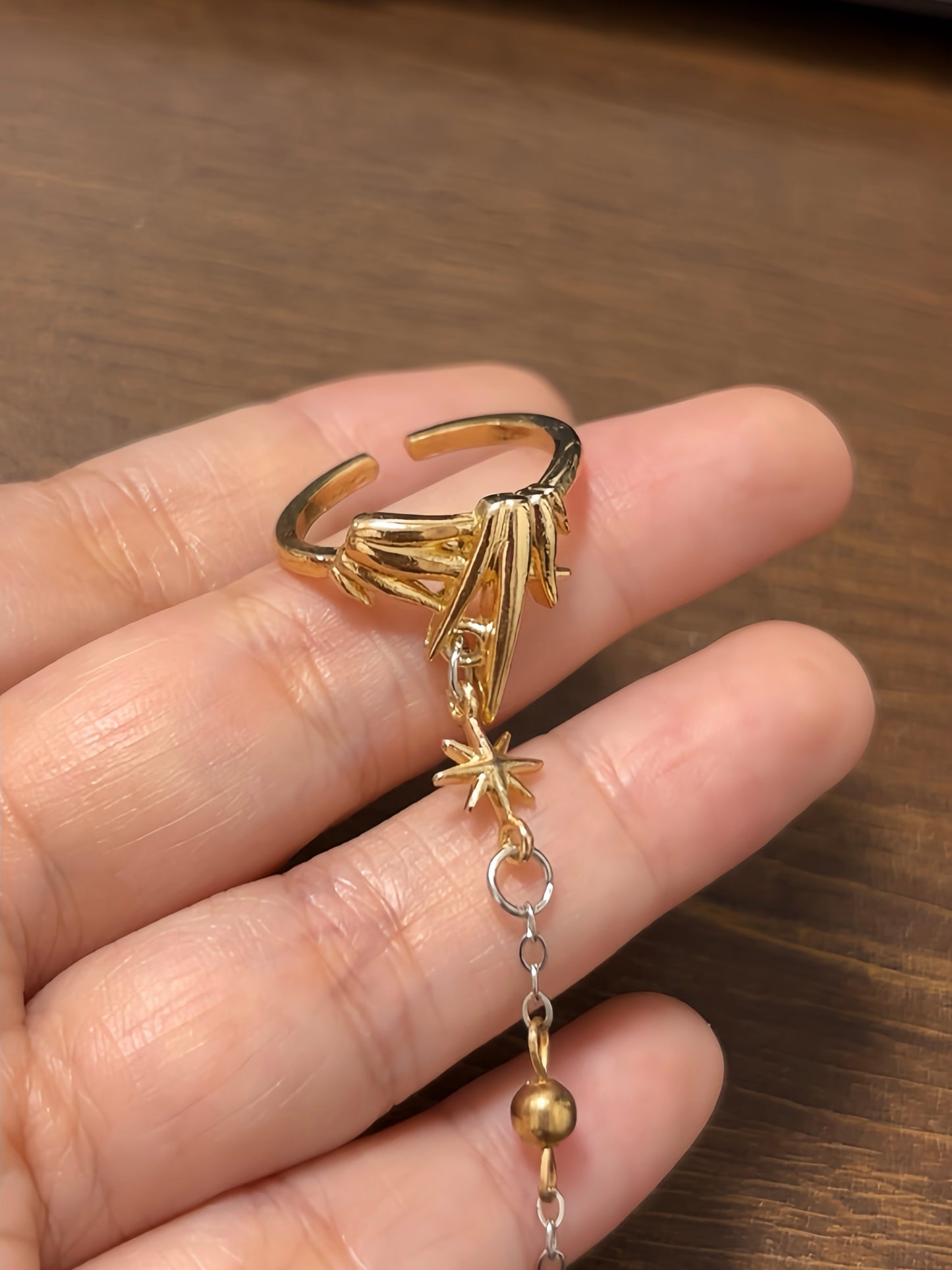 Robin Inspired Bellflower Bracelet and Ring One Piece