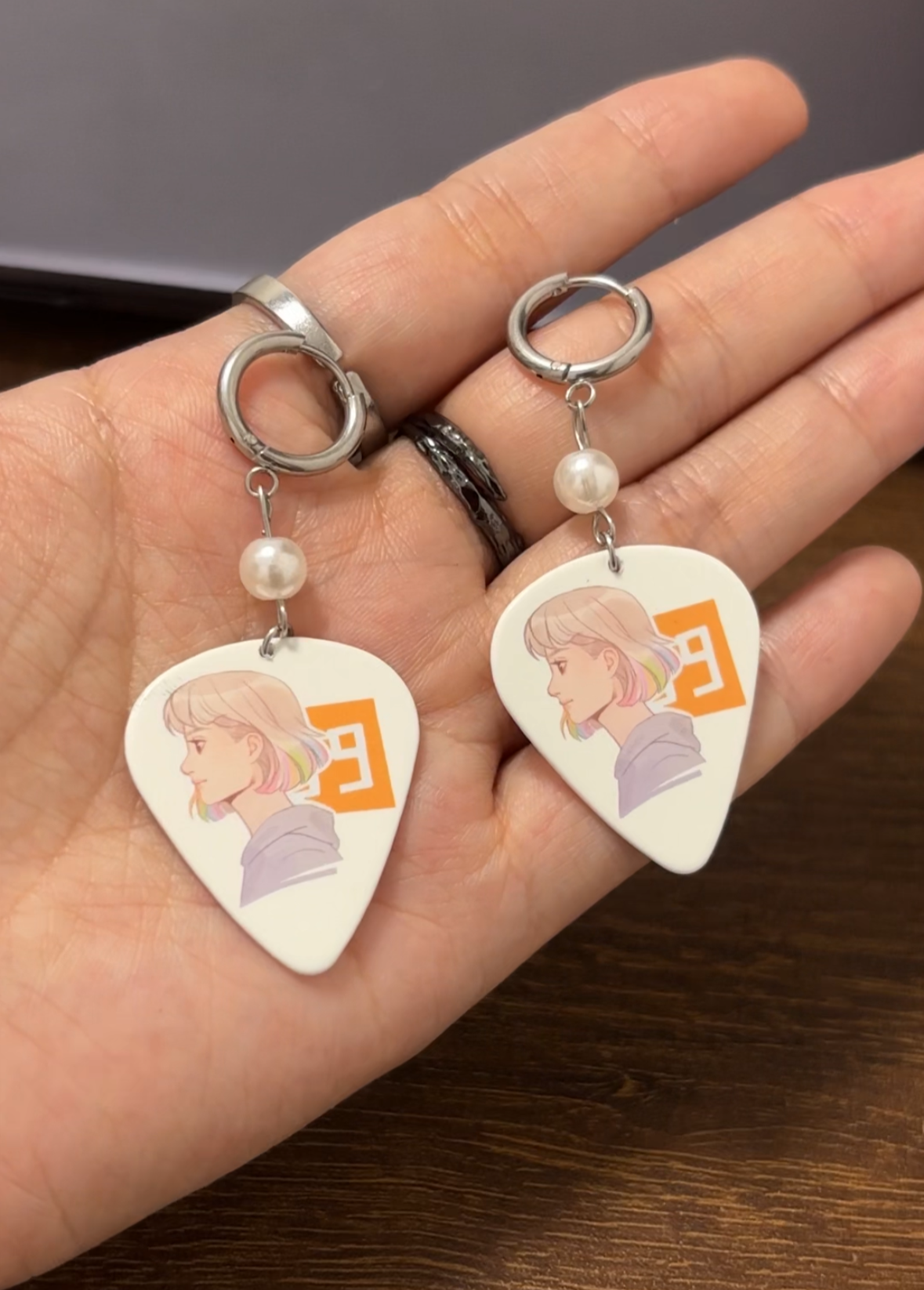 AFTG Renee Guitar Pick Earrings