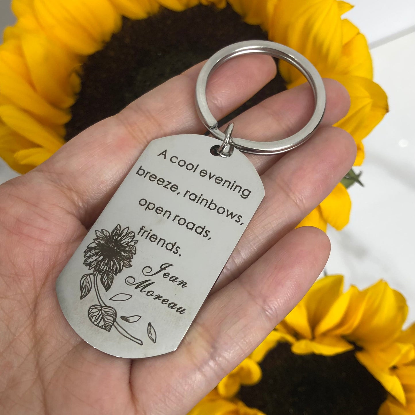 Jean Moreau Edelstahl Schlüsselanhänger