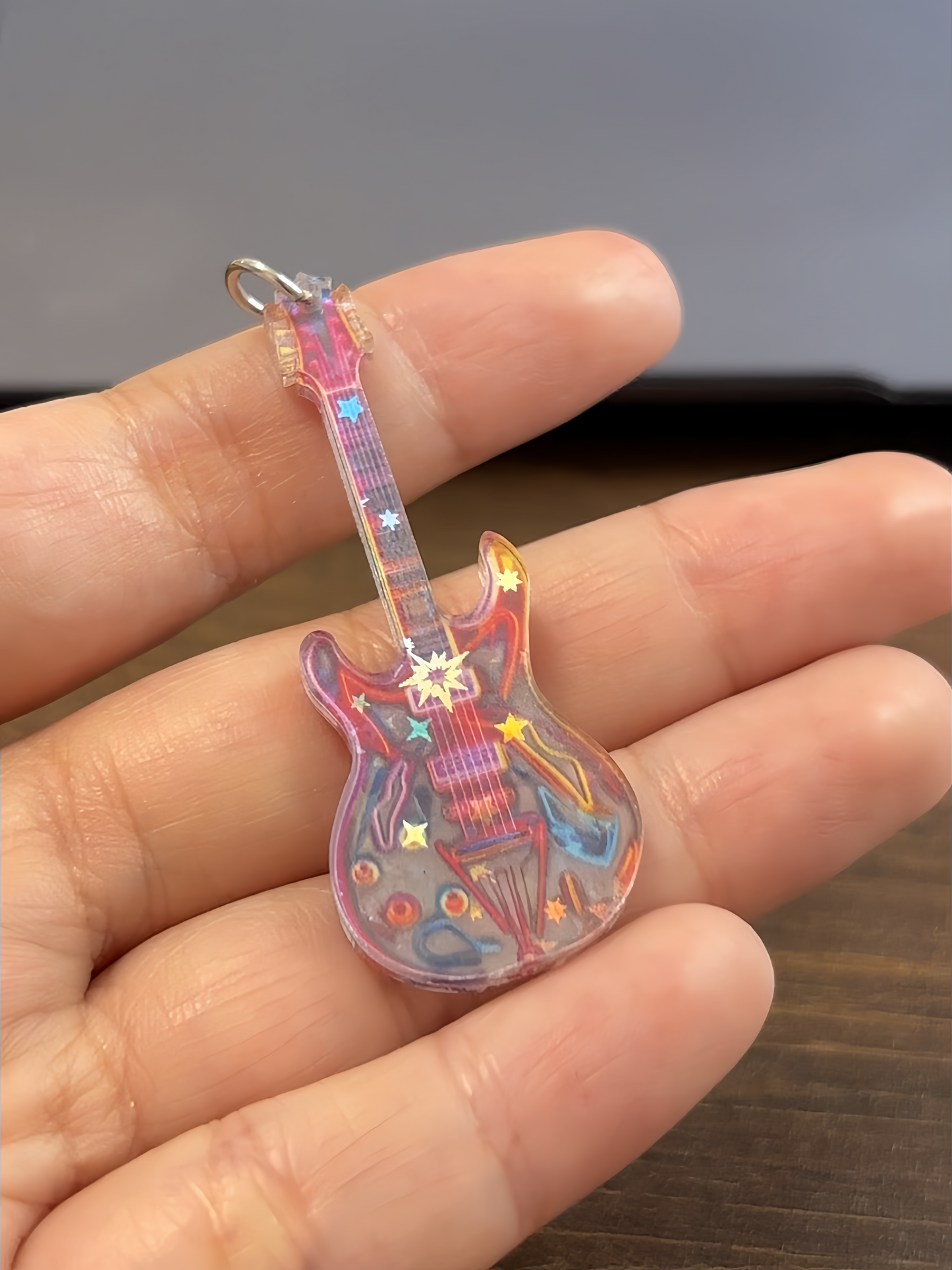 Pink Guitar Pick Necklaces