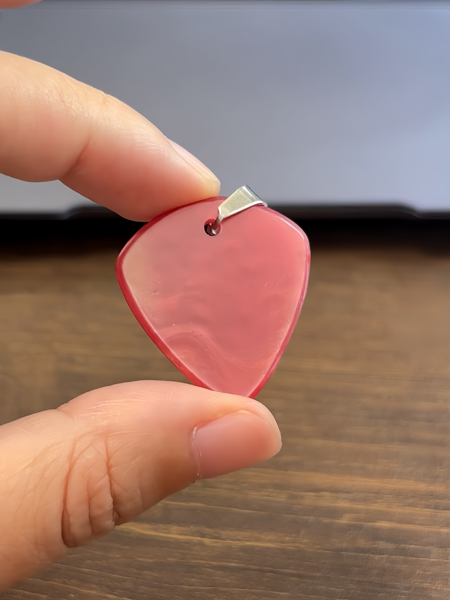 Pink Guitar Pick Necklaces