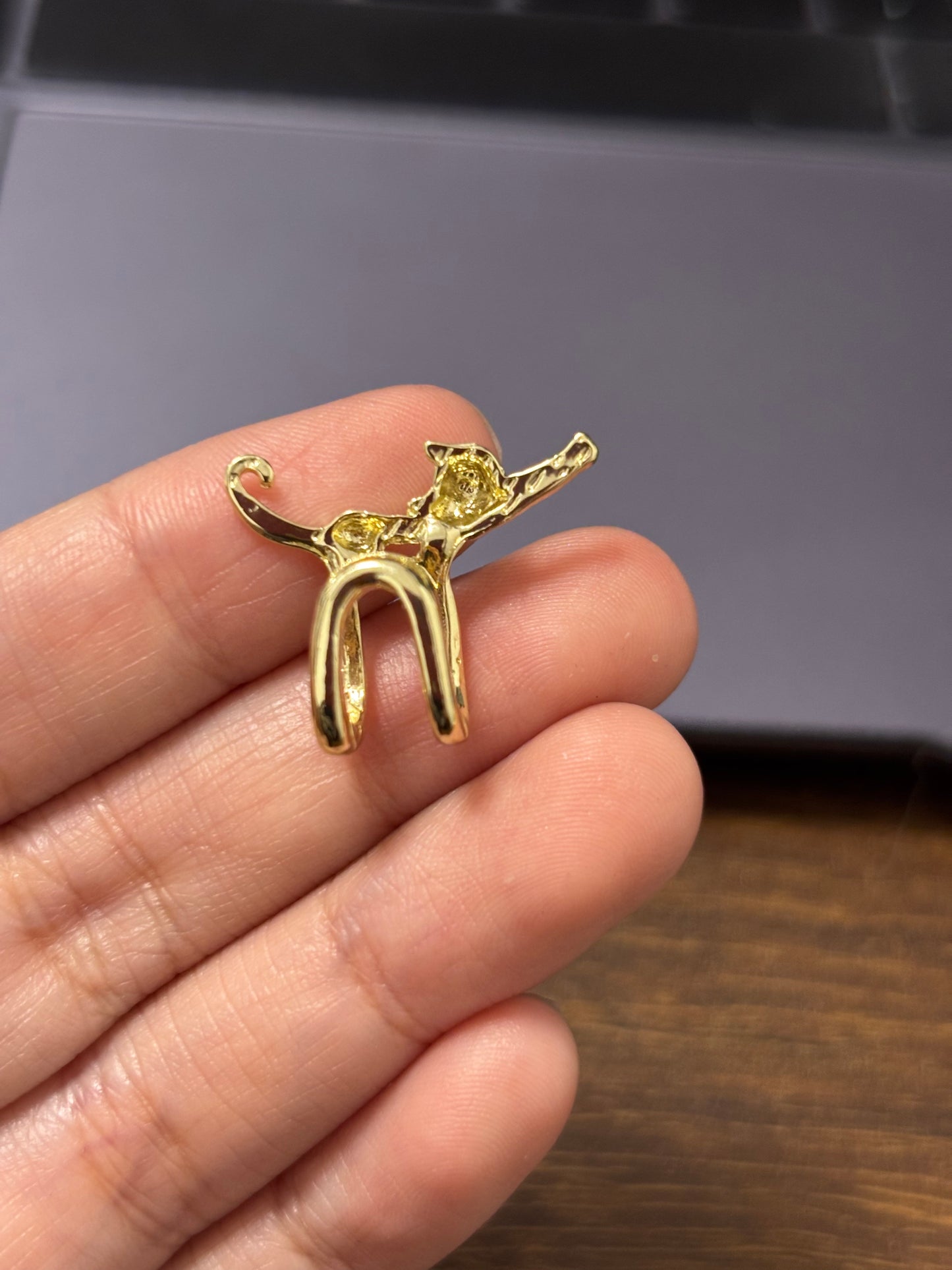 Designer Cat Stretching Ear Cuff