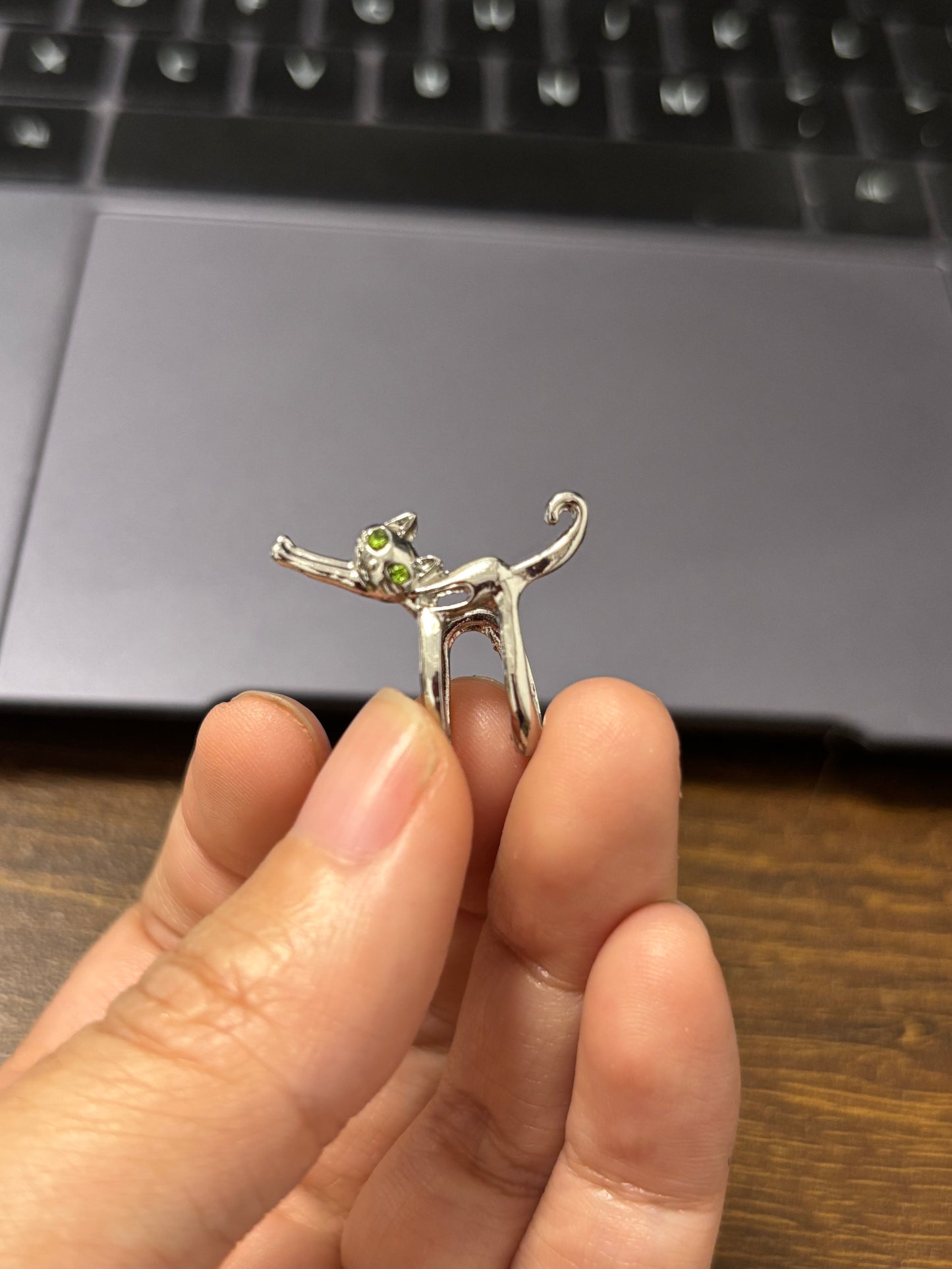 Designer Cat Stretching Ear Cuff