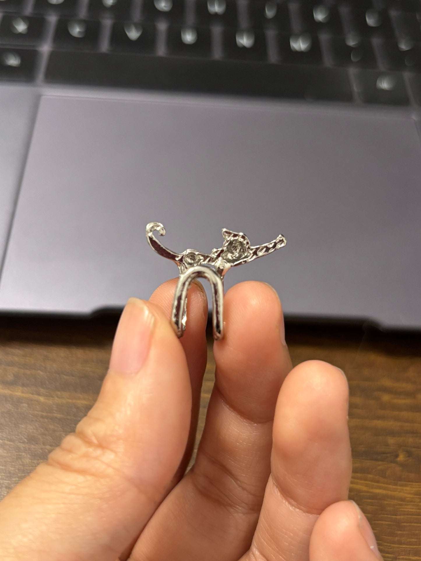 Designer Cat Stretching Ear Cuff