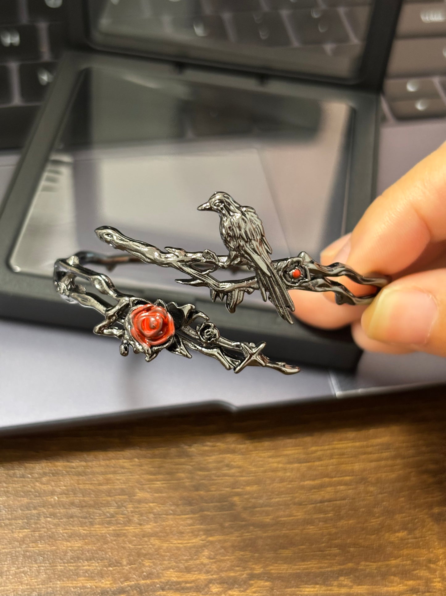 Goth Vampire The Raven King Bracelet & Ring