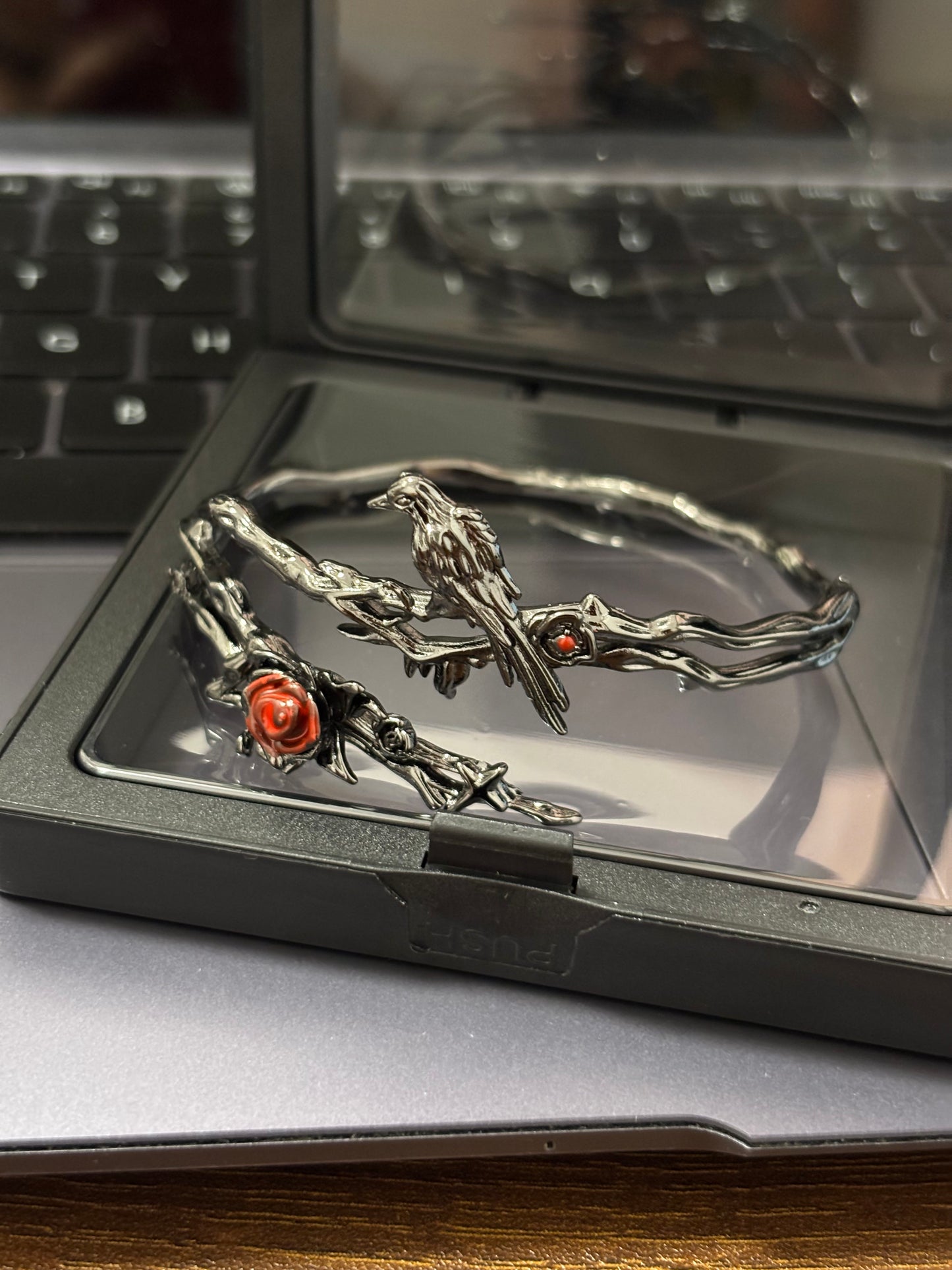 Goth Vampire The Raven King Bracelet & Ring