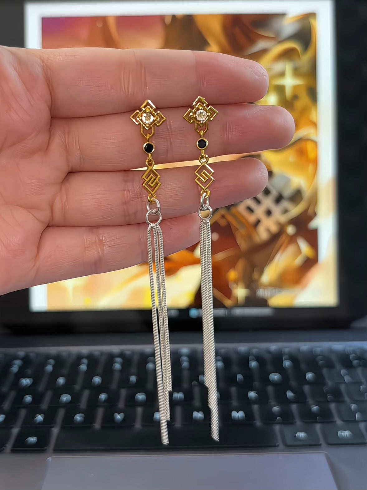 Zhongli Inspired Earrings · Genshin Fan-made