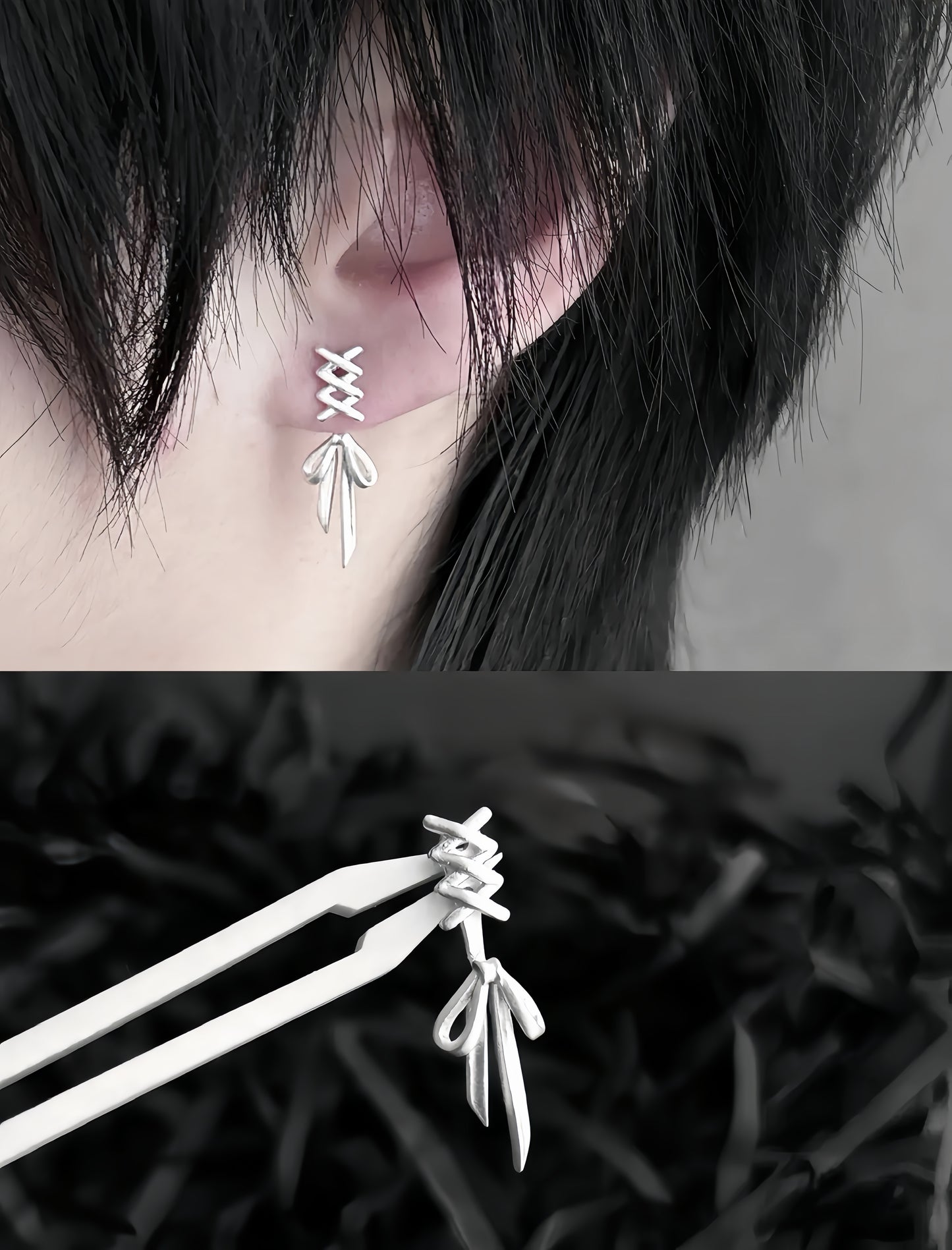Sweet Ribbon Bow Stud Earrings