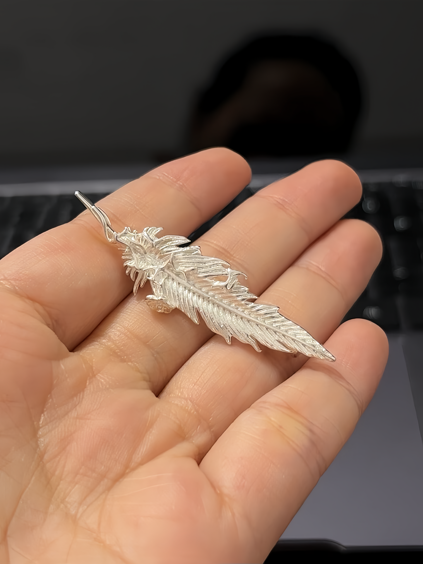 Sunday Robin Inspired Feather Brooch