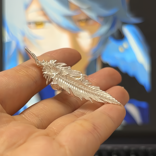 Sunday Robin Inspired Feather Brooch