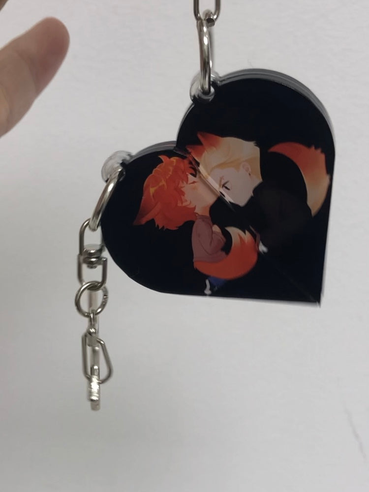 AFTG Andrew & Neil Heart Magnet Keychain Sets